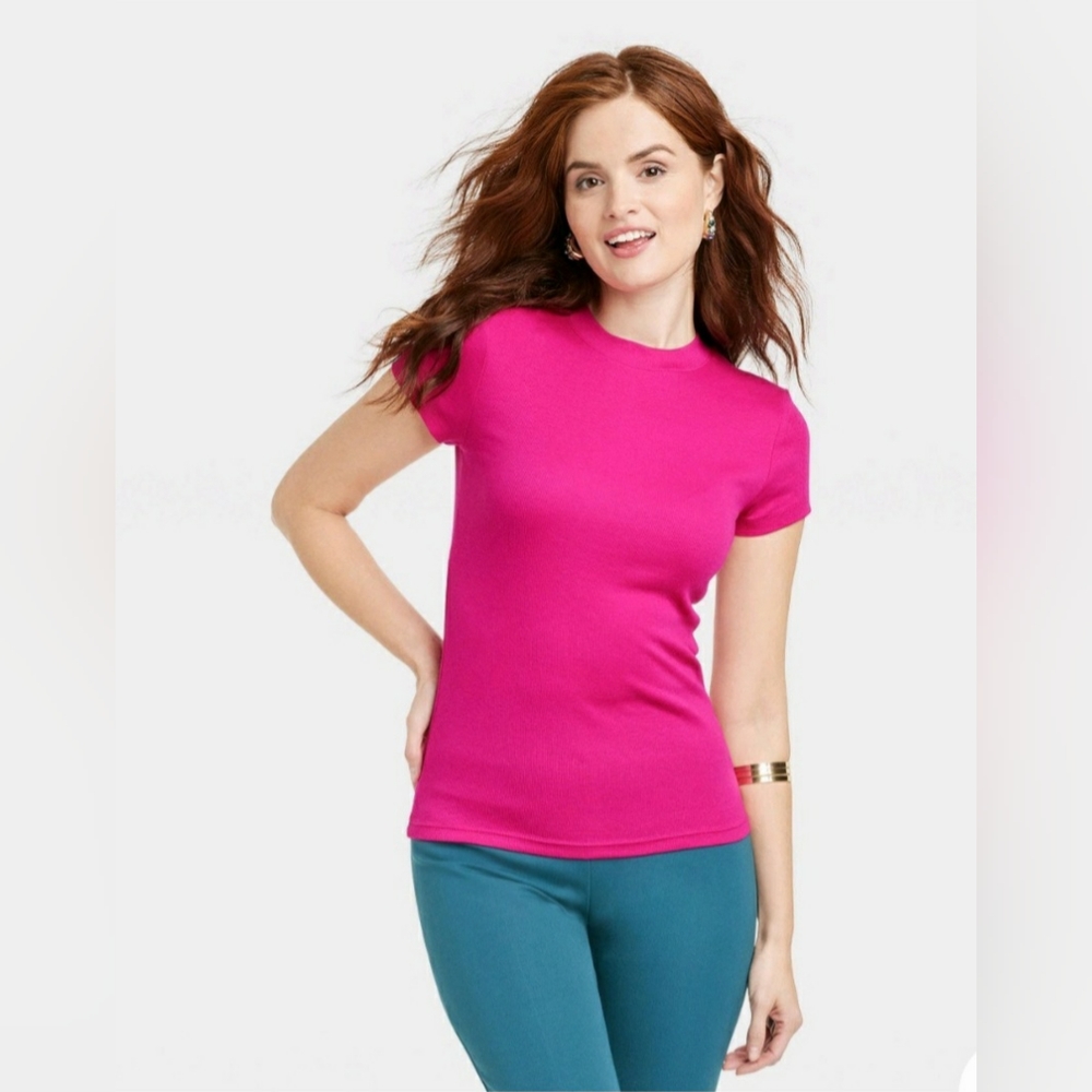 A New Day Ribbed Short Sleeve T-Shirt